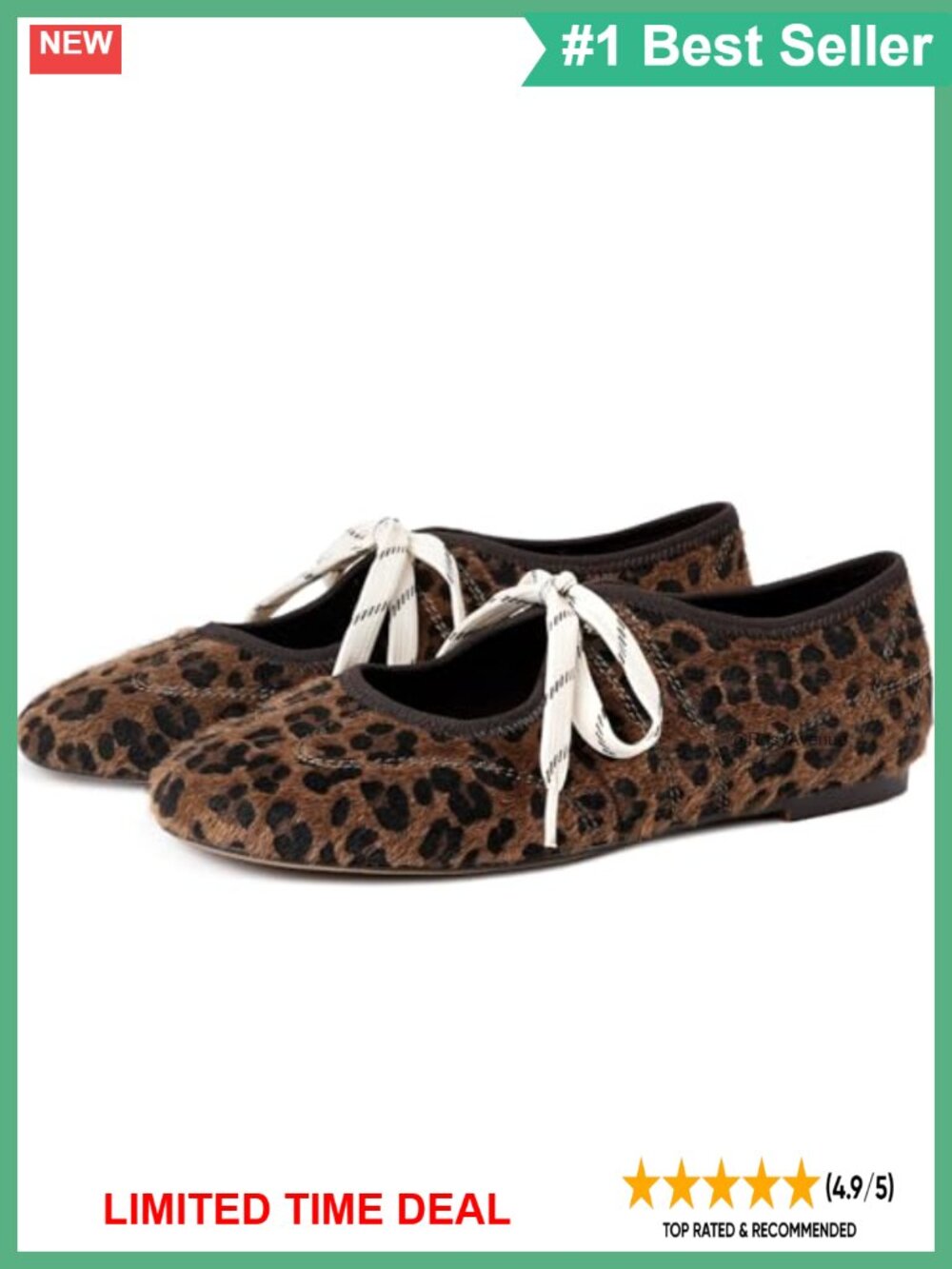 Faux Suede Lace Up Ballet Flats Round Toe Low Block Heel Women's Shoes